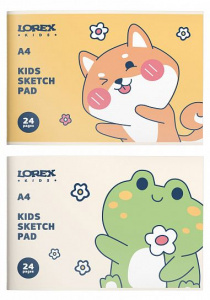АЛЬБОМ ДЛЯ РИСОВАНИЯ НА СКОБЕ 24 ЛИСТА "CUTE PETS" 