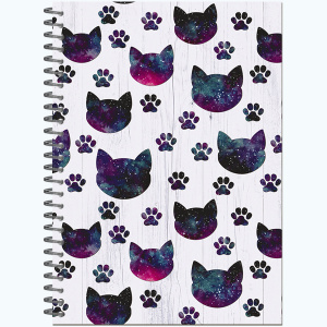 СКЕТЧБУК НА ГРЕБНЕ А5 60 Л 100Г/М2 "SKETCHBOOK. КОСМИЧЕСКИЕ КОТЫ" ОФСЕТНАЯ БУМАГА