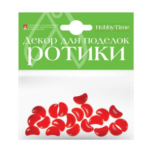 РОТИКИ ДЕКОРАТИВНЫЕ HOBBY TIME 15ММ КРАСНЫЕ 