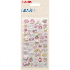 НАКЛЕЙКИ ОБЪЕМНЫЕ "КОТИКИ И ЛАКОМСТВА"