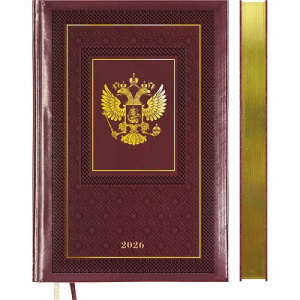 ЕЖЕДНЕВНИК A5 2026 168Л "SYMBOL" БОРДОВЫЙ