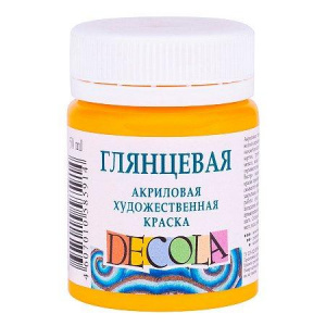 КРАСКИ АКРИЛ ГЛЯНЕЦ 50МЛ ЖЕЛТЫЙ