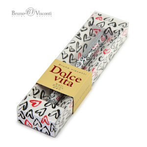 РУЧКА ПОДАРОЧНАЯ ШАРИКОВАЯ "DOLCE VITA. СЕРДЕЧКИ" D= 0.7ММ СИНЯЯ В ПОДАРОЧНОМ ФУТЛЯРЕ