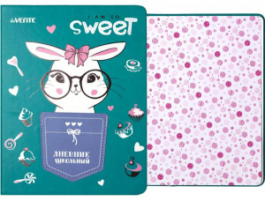 ДНЕВНИК УНИВЕРСАЛЬНЫЙ "I AM SO SWEET'' С ОБЛОЖКОЙ ИЗ ИСКУССТВЕННОЙ КОЖИ 