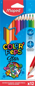 КАРАНДАШИ ЦВЕТНЫЕ "COLOR'PEPS" 12 ЦВЕТОВ