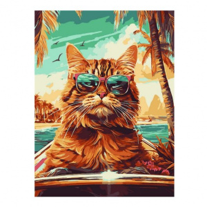 КАРТИНА ПО НОМЕРАМ 30*40СМ "КОТ МАЖОР"