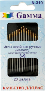 ИГЛЫ ДЛЯ ШИТЬЯ GAMMA РУЧНЫЕ №3/9 20ШТ/У