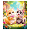 АЛМАЗНАЯ МОЗАИКА "КОТИКИ" 21*25СМ
