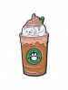 ЗНАЧОК МЕТАЛЛИЧЕСКИЙ "COFFEE CATPUCCINO"