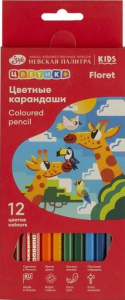 КАРАНДАШИ ЦВЕТНЫЕ "ЦВЕТИК" 12 ЦВЕТОВ