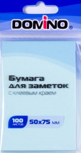 БЛОК 50*75ММ 100Л "DOMINO" ГОЛУБОЙ 