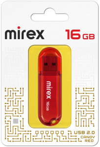 КАРТА ПАМЯТИ MIREX 16Gb "CANDY RED" КРАСНАЯ