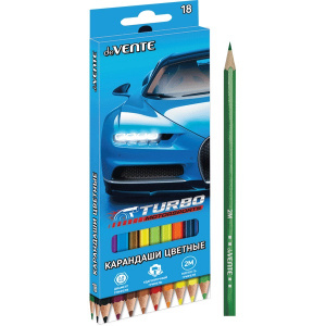 КАРАНДАШИ ЦВЕТНЫЕ "TURBO" 18 ЦВ