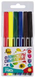 ФЛОМАСТЕРЫ ЛЕО "УЧИСЬ" 6ЦВ 