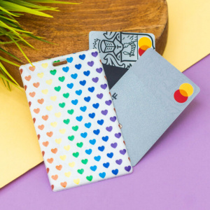 ОБЛОЖКА ДЛЯ КАРТ 6,5*10,4СМ "MULTICOLORED HEARTS"