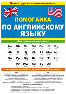 ПЛАКАТ- БУКЛЕТ ОБУЧАЮЩИЙ "ПОМОГАЙКА ПО АНГЛИЙСКОМУ ЯЗЫКУ"