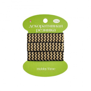 РЕЗИНКА ДЕКОРАТИВНАЯ HOBBY TIME 1,5*100СМ ЗИГЗАГ АССОРТИ