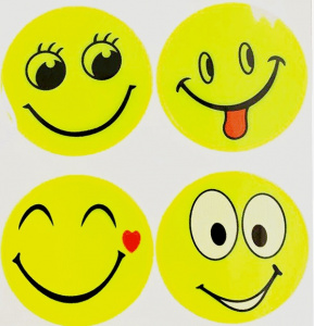 НАКЛЕЙКА СВЕТООТРАЖАЮЩАЯ 50*50ММ SMILE