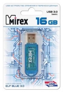 КАРТА ПАМЯТИ MIREX 16Gb USB 3.0 ELF BLUE