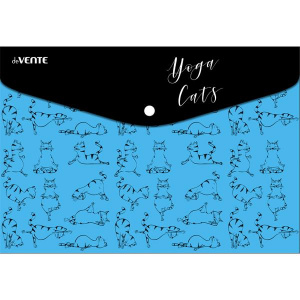 ПАПКА НА КНОПКЕ А4 150МКМ "YOGA CATS"