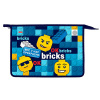 ПАПКА ДЛЯ ТЕТРАДЕЙ НА МОЛНИИ А4 "BRICKS" ПЛАСТИК 34*24,5*4СМ