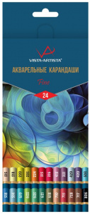 КАРАНДАШИ АКВАРЕЛЬНЫЕ "VISTA-ARTISTA" 24 ЦВЕТА