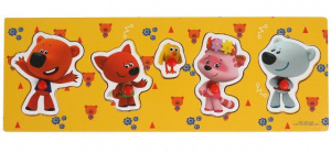 ИГРА РАМКА-ВКЛАДЫШ МИ-МИ-МИШКИ 30*10СМ ДЕРЕВО