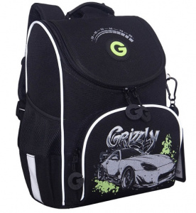 РАНЕЦ С ЭРГОНОМИЧНОЙ СПИНКОЙ GRIZZLY RAm-685-6 /2 33*25*13СМ С МЕШКОМ ДЛЯ СМЕННОЙ ОБУВИ И КАРДХОЛДЕРОМ