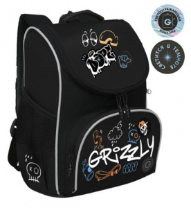 РАНЕЦ С ЭРГОНОМИЧНОЙ СПИНКОЙ GRIZZLY RAm-585-6 /1 С МЕШКОМ ДЛЯ СМЕННОЙ ОБУВИ 33*25*13СМ