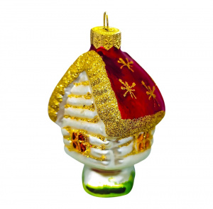 ИГРУШКА СТЕКЛЯННАЯ "ДОМИК ЛЕСНОЙ" В УПАКОВКЕ