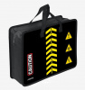 ПАПКА ПОРТФЕЛЬ А4 "DANGER" 33,5*26*10 СМ ПЛАСТИКОВАЯ НА МОЛНИИ С РУЧКАМИ 