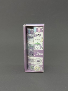 ЛЕНТА КЛЕЙКАЯ ДЕКОРАТИВНАЯ "FUNNY BUDDIES" PURPLE 15ММх2М 4Ш/У
