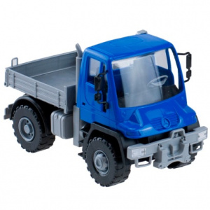 МАШИНА ПЛАСТИКОВАЯ "САМОСВАЛ БОРТОВОЙ МЕРСЕДЕС UNIMOG U 500 ЛЮКС" 17,5СМ