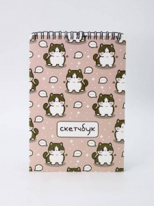 СКЕТЧБУК А5  40Л "АНИМЕ. MANY CUTE CAT"
