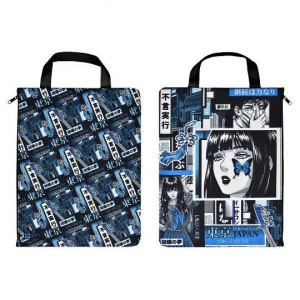 ПАПКА ДЛЯ ТЕТРАДЕЙ А4 АНИМЕ КОМИКС НА МОЛНИИ 1 ОТДЕЛЕНИЕ