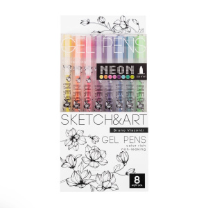 НАБОР ГЕЛЕВЫХ РУЧЕК SKETCH&ART "НЕОН"  8ЦВ 0,8ММ