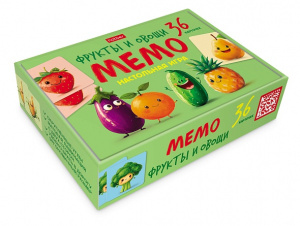 ИГРА МЕМО "ФРУКТЫ И ОВОЩИ" 36 КАРТОЧЕК