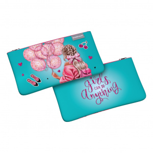 ПЕНАЛ МЯГКИЙ ПЛОСКИЙ "GIRLY DAY" 22*12СМ