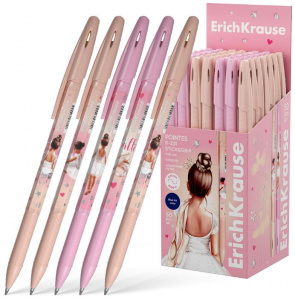 РУЧКА ШАРИКОВАЯ ERICH KRAUSE R-301 STICK&GRIP POINTES 0.7 СИНЯЯ