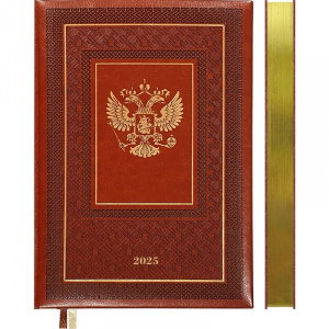 ЕЖЕДНЕВНИК A5 2025 deVENTE 168Л SYMBOL КОРИЧНЕВЫЙ