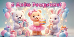 ОТКРЫТКА КОНВЕРТ "С ДНЕМ РОЖДЕНИЯ!"  