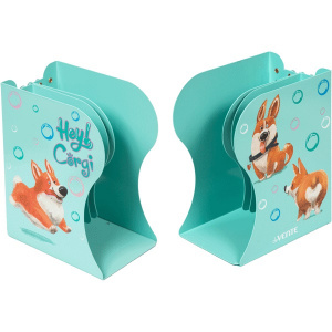 ПОДСТАВКА ДЛЯ КНИГ МЕТАЛЛИЧЕСКАЯ "HEY CORGI" 19*14,7*9СМ