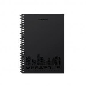ТЕТРАДЬ 80Л КЛЕТКА "MEGAPOLIS" ЧЕРНАЯ