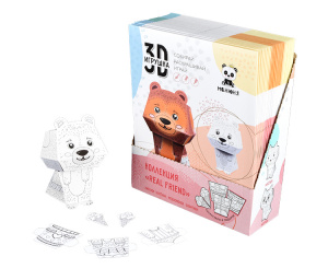 НАБОР ДЛЯ ТВОРЧЕСТВА "МЕГА ТОЙС МАНЮНЯ 3D МЕДВЕДЬ"