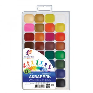 КРАСКИ АКВАРЕЛЬНЫЕ "КЛАССИКА" 32 ЦВ