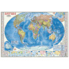 КАРТА МИРА М1:18,5 ПОЛИТИЧЕСКАЯ + ИНФОГРАФИКА 107*157СМ НАСТЕННАЯ
