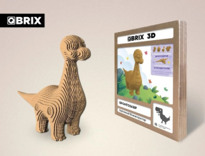 КОНСТРУКТОР КАРТОННЫЙ 3D БРОНТОЗАВР