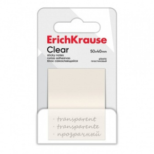 БЛОК ЗАКЛАДКА ПЛАСТИК 40*50 50Л "ERICH KRAUSE" ПРОЗРАЧНЫЙ