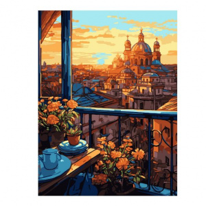 КАРТИНА ПО НОМЕРАМ 30*40СМ "НА ЗАКАТЕ"