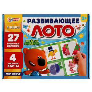 ИГРА ЛОТО ДЛЯ МАЛЫШЕЙ "МИМИМИШКИ. МИР ВОКРУГ"